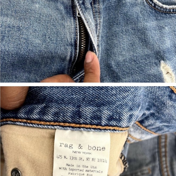 Rag & Bone Cut Off Distressed Short in Winnie - Picture 4 of 9